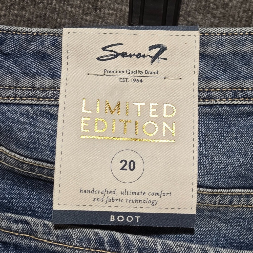 Seven 7 Blue Jeans Limited Edition BOOT Leg Plus Size 20 40x32 Stretch NWT - Picture 7 of 13